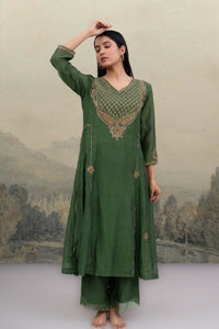 Green ambia Dress set